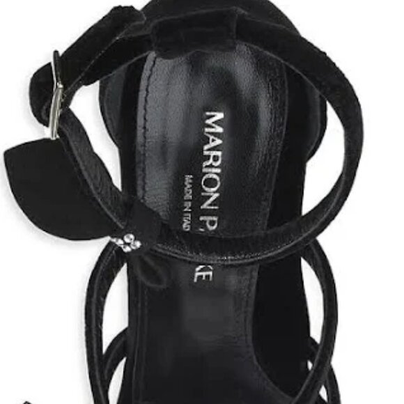 NEW MARION PARKE Made In Italy Suede Marguerite 85 Block Heel Sandals 1367mn - Picture 7 of 12